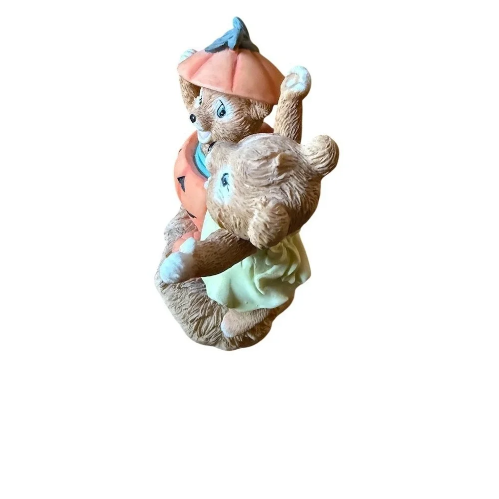 Bear Seasons Hi Pumpkin Halloween Figurine Teddy Bear & Pumpkins 5in 1998‎